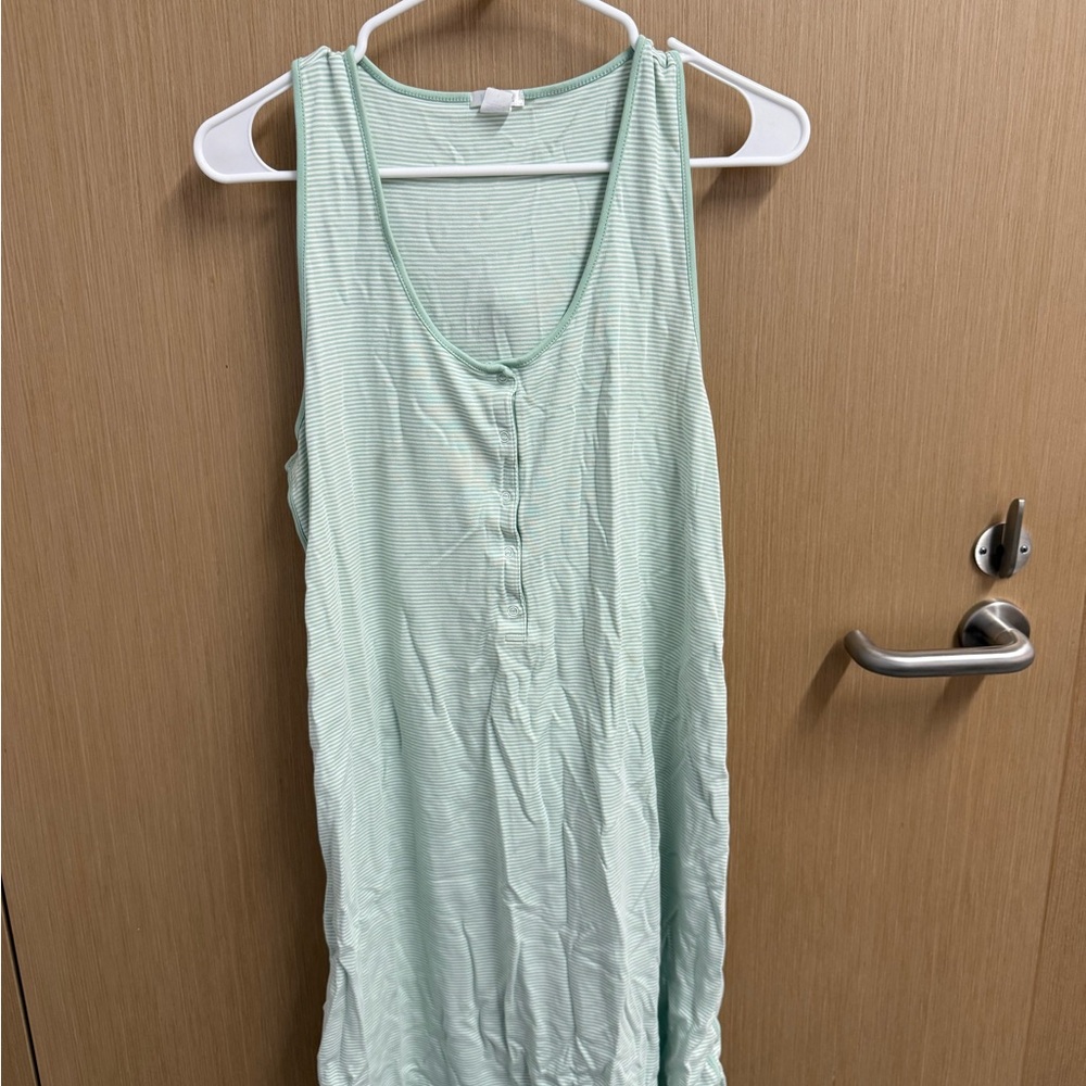 LAKE Maternity Green Sleeveless Nightgown